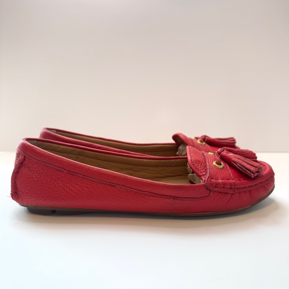 Like new! COACH Red Leather Tassel Loafers – Size 7B - Picture 7 of 10